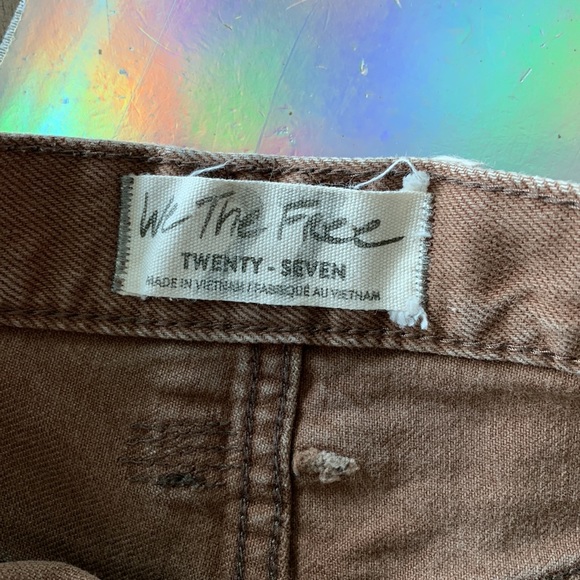 🍫 Free People We the Free Makai Cut Off Brown Denim Shorts 🍫 - Picture 5 of 14